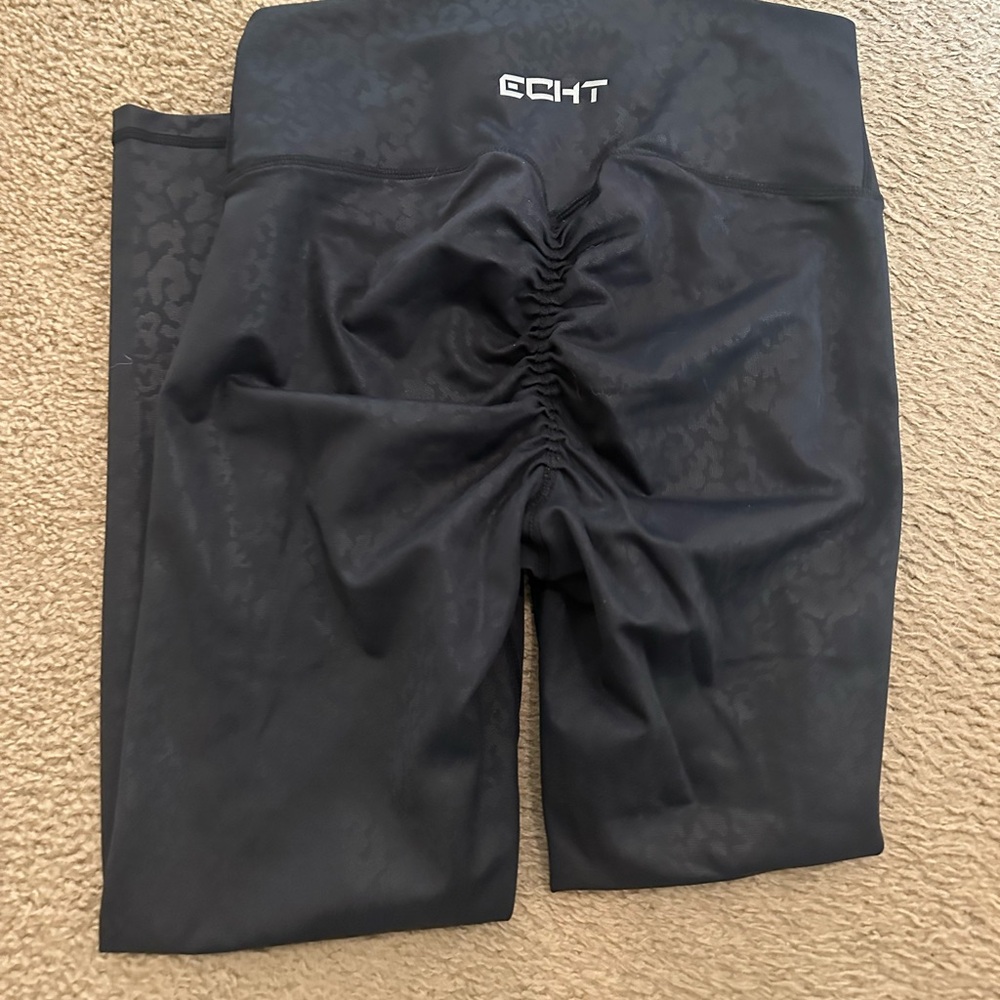 Echt size 12 black leopard leggings